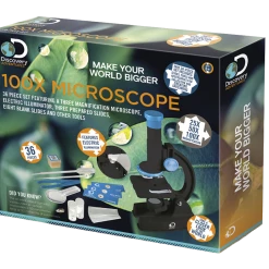 DISCOVERY ADVENTURES - 100X MICROSCOPE - 36PC