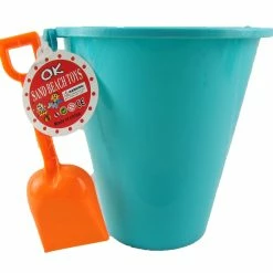 Toyworld 20CM BEACH BUCKET WITH SPADE ASSORTED STYLES