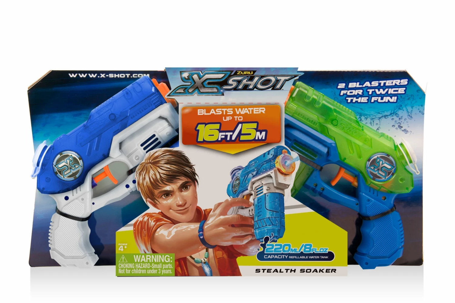Zuru XSHOT WATER BLASTER - STEALTH SOAKER TWIN PACK 3 Zuru XSHOT WATER BLASTER - STEALTH SOAKER TWIN PACK