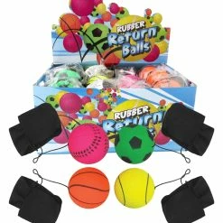 Toyworld Aus RUBBER RETURN BALL ASSORTED COLORS
