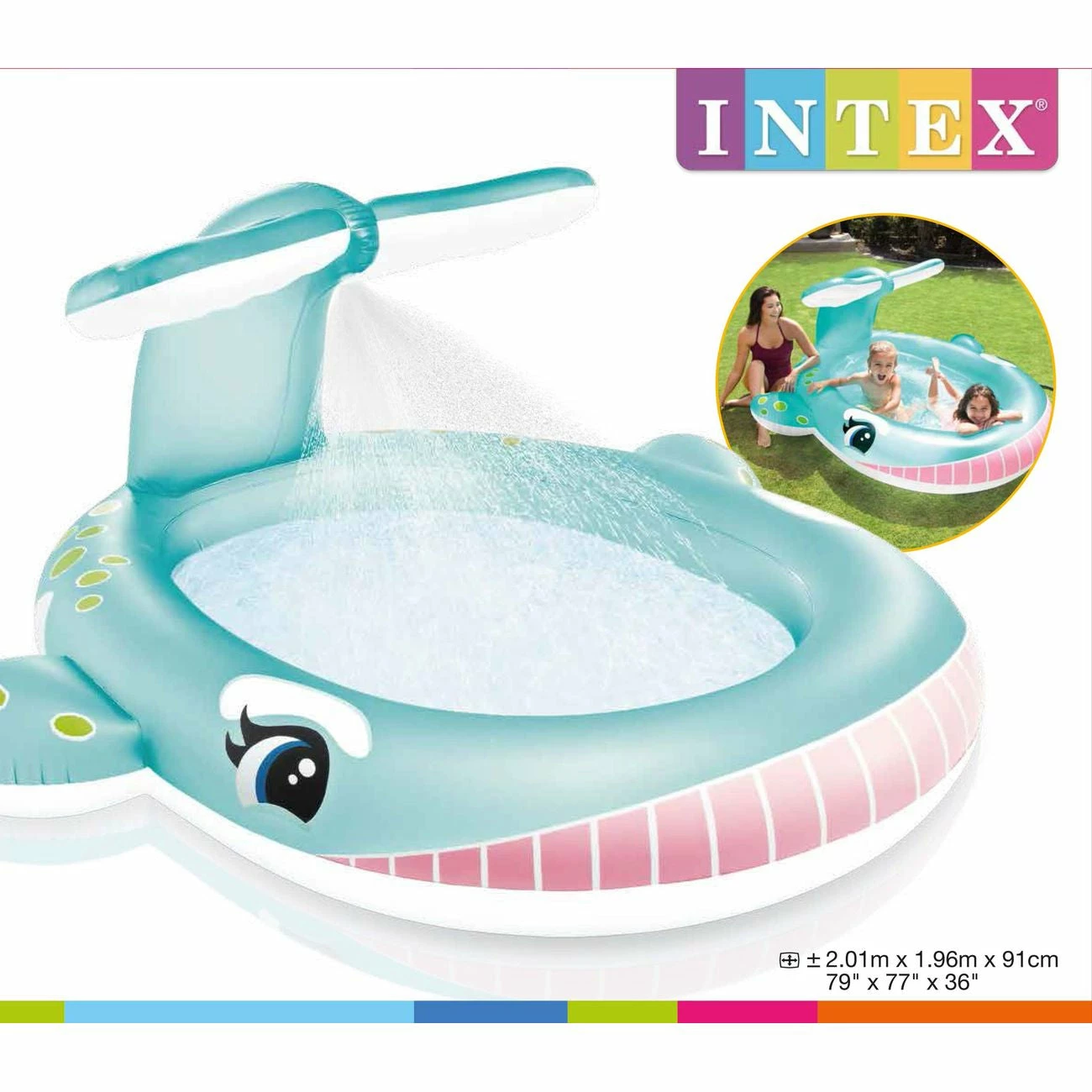 INTEX WHALE SPRAY POOL