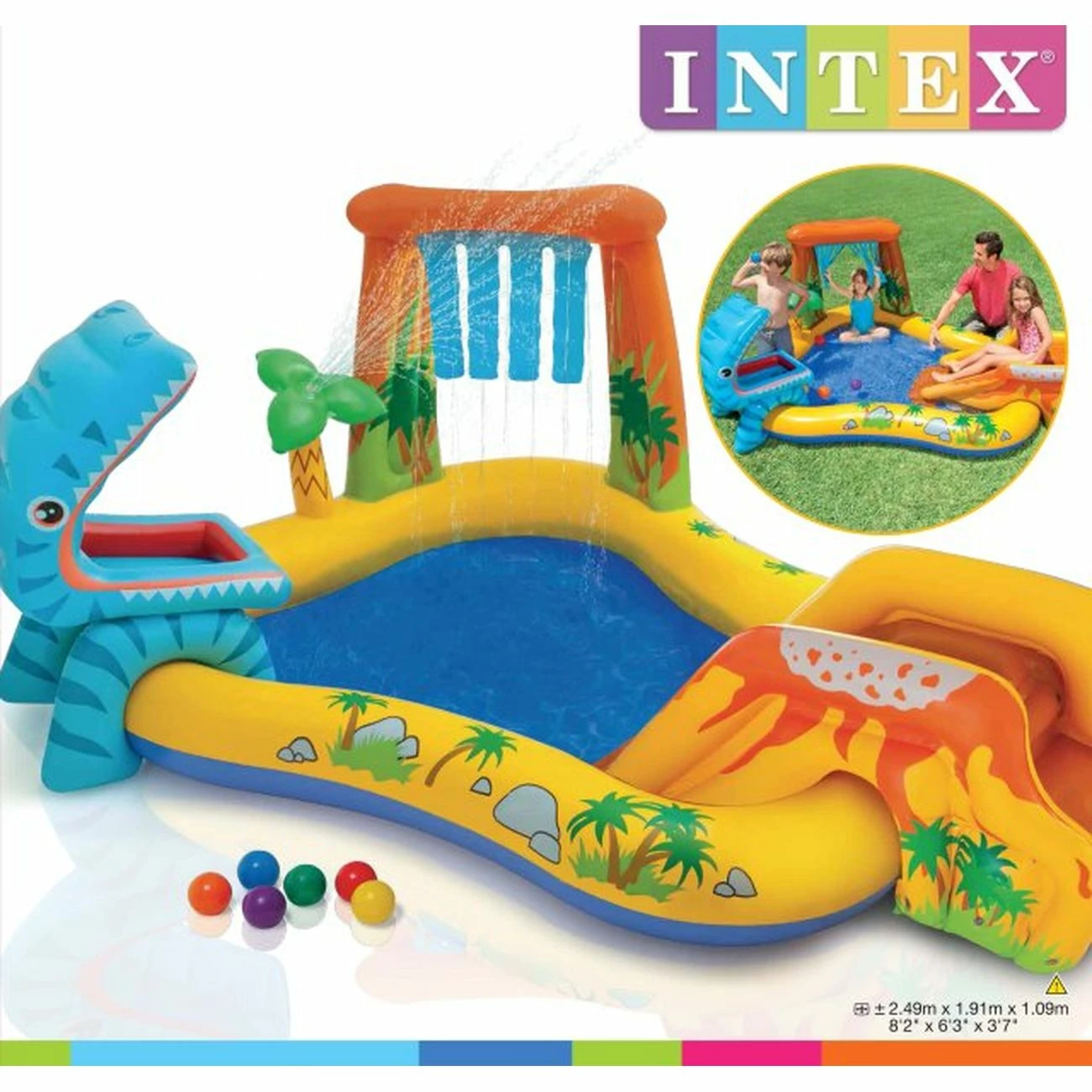 INTEX PLAY CENTRE - DINOSAUR 3 INTEX PLAY CENTRE - DINOSAUR