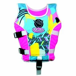 WAHU SWIM VEST CHILD SMALL 15-25KG 2-3 YEARS PINK & GREEN