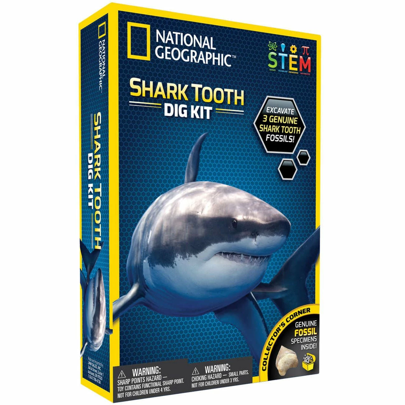 NATIONAL GEOGRAPHIC SHARK TOOTH DIG KIT 3 NATIONAL GEOGRAPHIC SHARK TOOTH DIG KIT